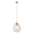 Brilagi - Pendellampa på vajer VULCANO 1xE27/15W/230V beige/rökbeige
