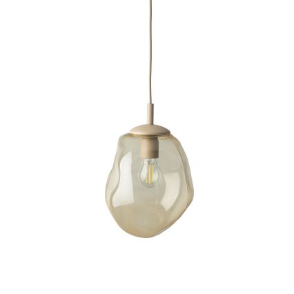 Brilagi - Pendellampa på vajer VULCANO 1xE27/15W/230V beige/rökbeige