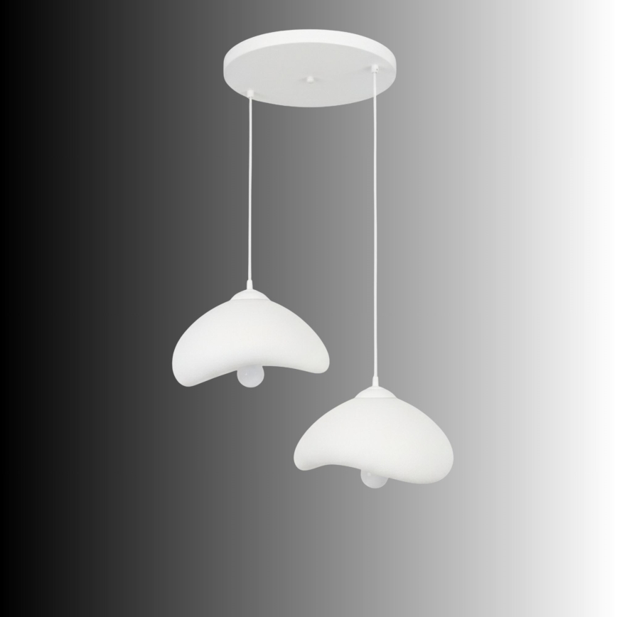 Brilagi - Pendellampa på vajer WABI SABI 2xE27/40W/230V Ø45 cm vit