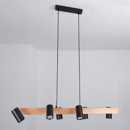 Brilagi - Pendellampa SELE 6xGU10/30W/230V svart/ekdekor