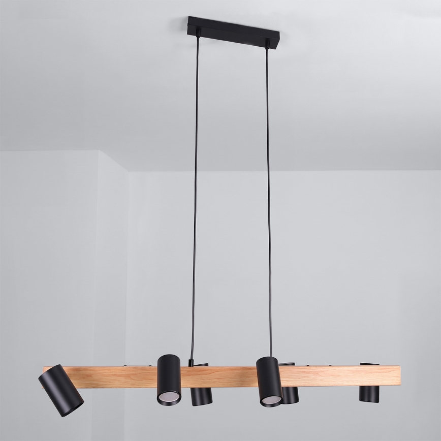 Brilagi - Pendellampa SELE 6xGU10/30W/230V svart/ekdekor