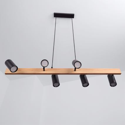 Brilagi - Pendellampa SELE 6xGU10/30W/230V svart/ekdekor