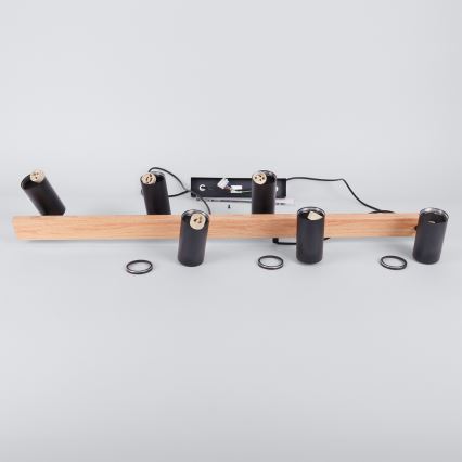Brilagi - Pendellampa SELE 6xGU10/30W/230V svart/ekdekor