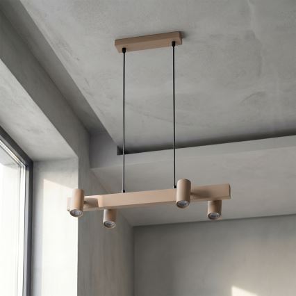 Brilagi - Pendellampa SELE med kabel 4xGU10/30W/230V beige