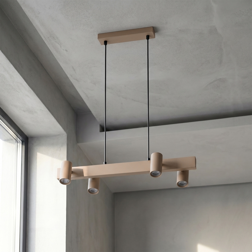 Brilagi - Pendellampa SELE med kabel 4xGU10/30W/230V beige