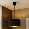 Brilagi - Pendellampa VELVET med kabel 1xE27/60W/230V Ø 40 cm svart/guld