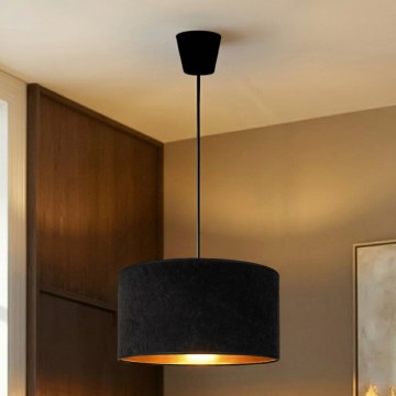 Brilagi - Pendellampa VELVET med kabel 1xE27/60W/230V Ø 40 cm svart/guld