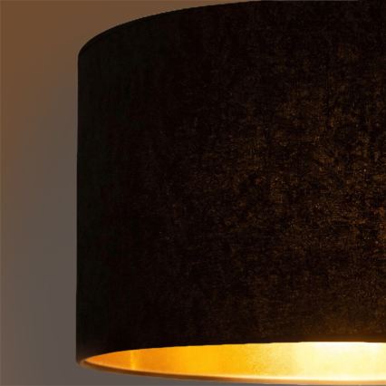 Brilagi - Pendellampa VELVET med kabel 1xE27/60W/230V Ø 40 cm svart/guld