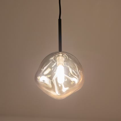 BRILAGI - Pendellampa VULCANO på vajer 1xG9/8W/230V Ø 15 cm svart/rökt svart