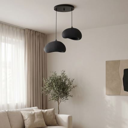 Brilagi - Pendellampa WABI SABI 2xE27/40W/230V Ø 60 cm svart