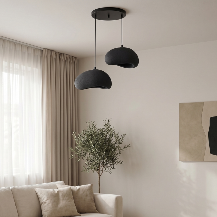 Brilagi - Pendellampa WABI SABI 2xE27/40W/230V Ø 60 cm svart