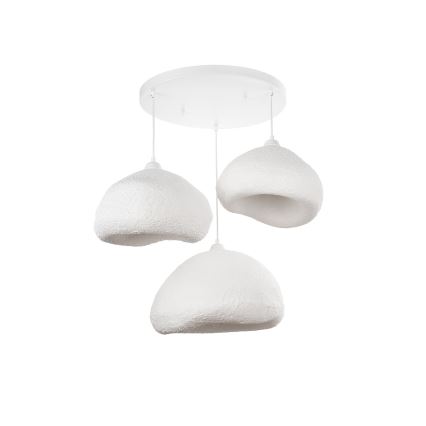 Brilagi - Pendellampa WABI SABI med kabel 3xE27/40W/230V Ø 82 cm vit