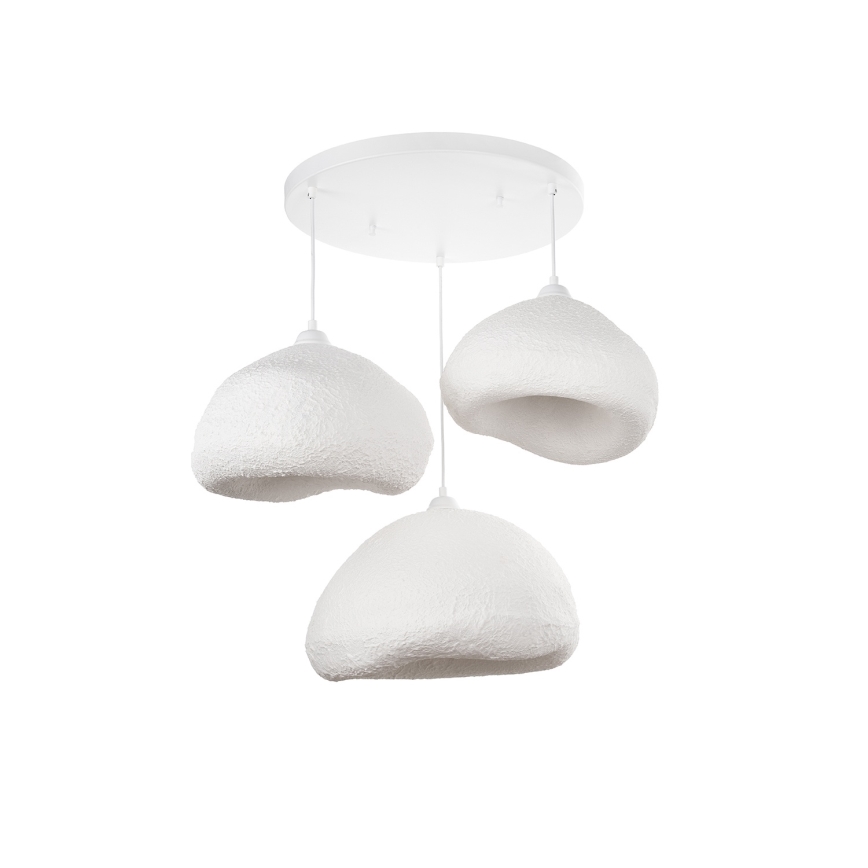 Brilagi - Pendellampa WABI SABI med kabel 3xE27/40W/230V Ø 82 cm vit