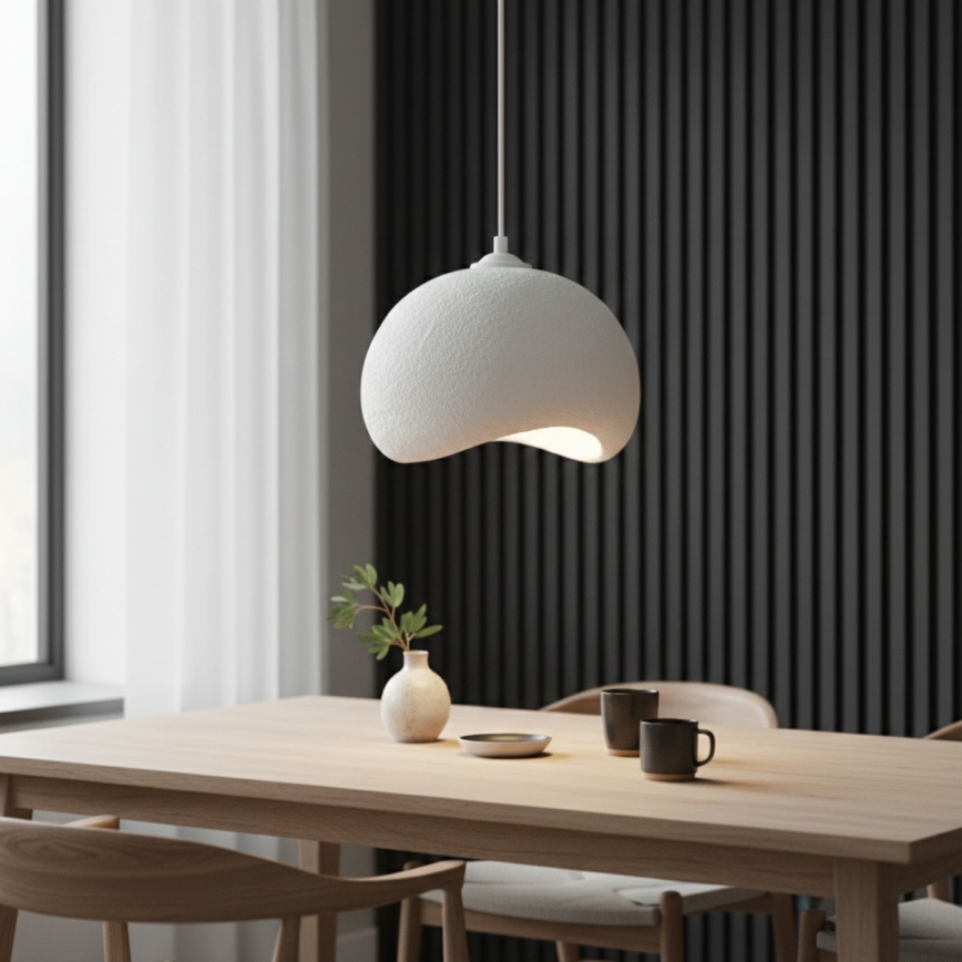 Brilagi - Pendellampa WABI SABI på sladd 1xE27/40W/230V, Ø 34 cm, vit