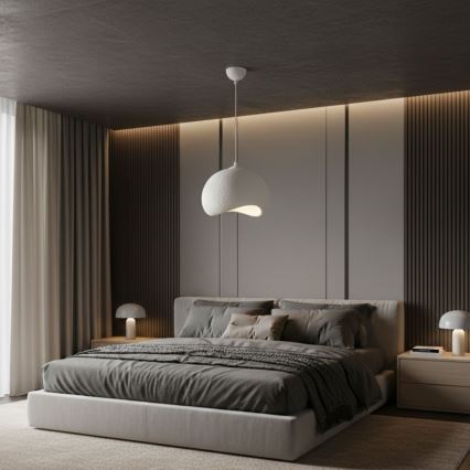 Brilagi - Pendellampa WABI SABI på sladd 1xE27/40W/230V, Ø 34 cm, vit