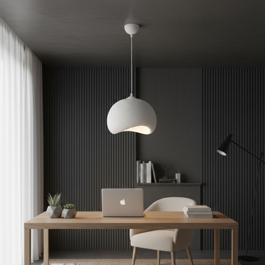 Brilagi - Pendellampa WABI SABI på sladd 1xE27/40W/230V, Ø 34 cm, vit