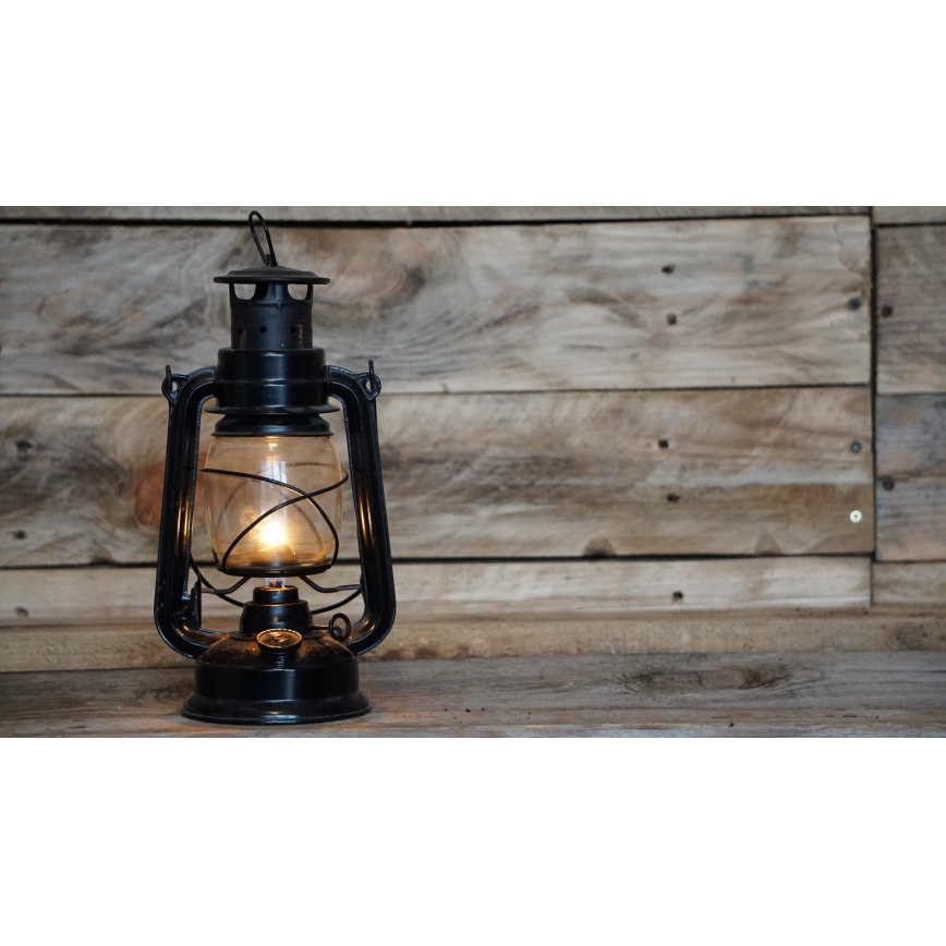 Brilagi - Fotogenlampa LANTERN 24,5 cm svart
