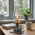 Brilagi - Petroleumlampa MERLIN rökfärgad/grå