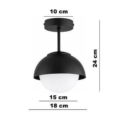 BRILAGI - Plafond COSMO 1xE27/60W/230V svart