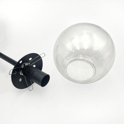 Brilagi - Plafond MALIVA 4xE14/15W/230V svart/klar