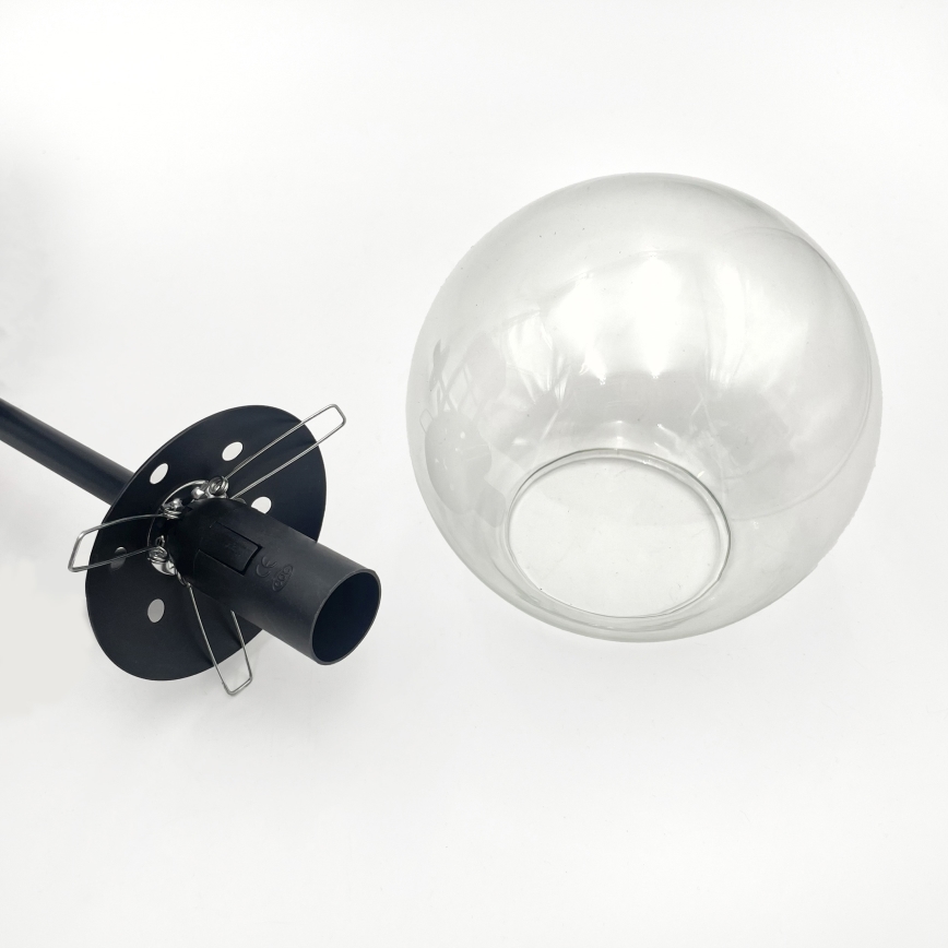 Brilagi - Plafond MALIVA 4xE14/15W/230V svart/klar