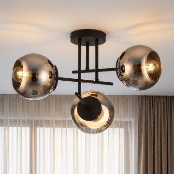 BRILAGI - Plafondlampa DIOR 3xE27/60W/230V svart/rökgrå