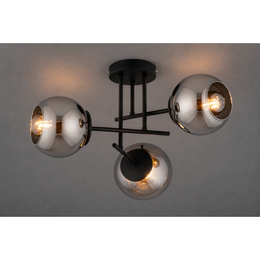 BRILAGI - Plafondlampa DIOR 3xE27/60W/230V svart/rökgrå
