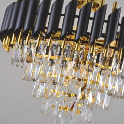 BRILAGI - Plafondlampa ECLIPSE 9xE14/10W/230V Ø 58 cm guld/svart