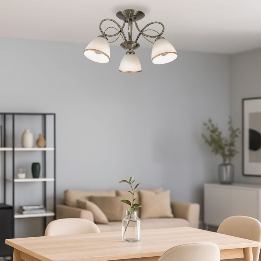 Brilagi - Plafondlampa FRED 3xE27/60W/230V Ø59 cm brons