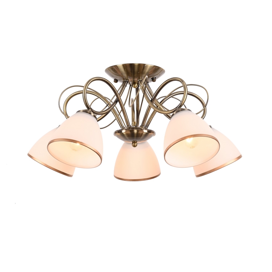 Brilagi - Plafondlampa FRED 5xE27/60W/230V Ø 59 cm, bronsfärgad