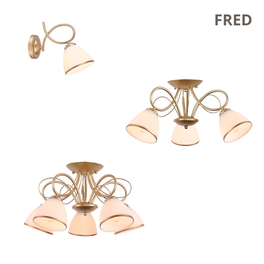 Brilagi - Plafondlampa FRED 5xE27/60W/230V Ø 59 cm, bronsfärgad