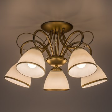 Brilagi - Plafondlampa FRED 5xE27/60W/230V Ø59 cm guld