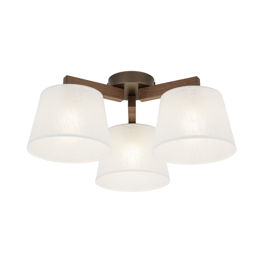 Brilagi - Plafondlampa LATTE 3xE27/15W/230V furu/vit