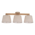 Brilagi - Plafondlampa LATTE SABIA 3xE27/15W/230V furu/beige