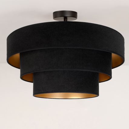 Brilagi - Plafondlampa LUNETA 1x E27/60W/230V Ø 40 cm svart/guld
