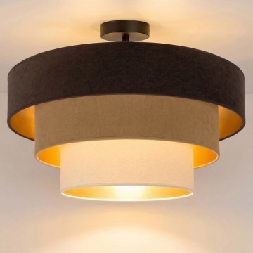 Brilagi - Plafondlampa LUNETA 1xE27/60W/230V Ø 40 cm brun/beige/krämfärgad