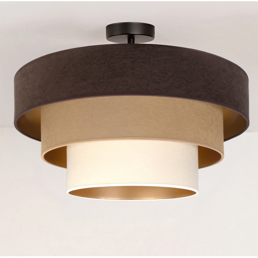 Brilagi - Plafondlampa LUNETA 1xE27/60W/230V Ø 40 cm brun/beige/krämfärgad