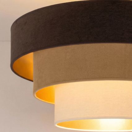 Brilagi - Plafondlampa LUNETA 1xE27/60W/230V Ø 40 cm brun/beige/krämfärgad