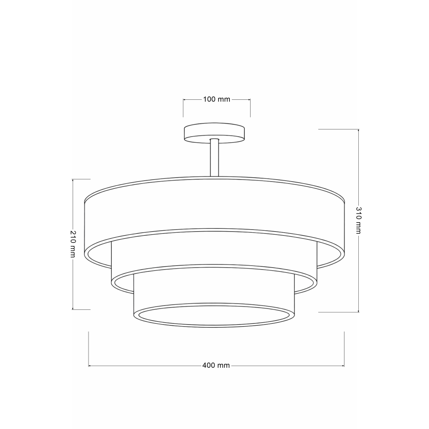 Brilagi - Plafondlampa LUNETA 1xE27/60W/230V Ø 40 cm brun/beige/krämfärgad