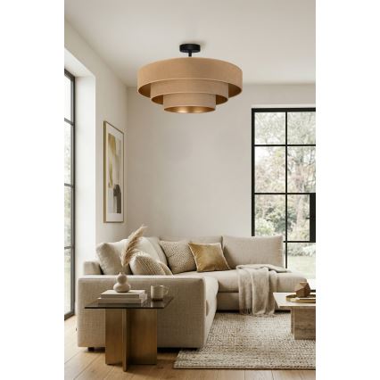 Brilagi - Plafondlampa LUNETA 3xE27/60W/230V Ø 80 cm beige/guld