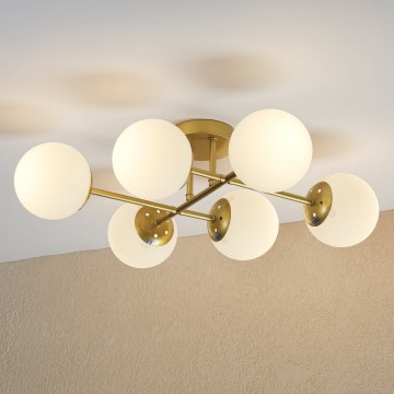 Brilagi - Plafondlampa MALONY 6xE14/20W/230V guld