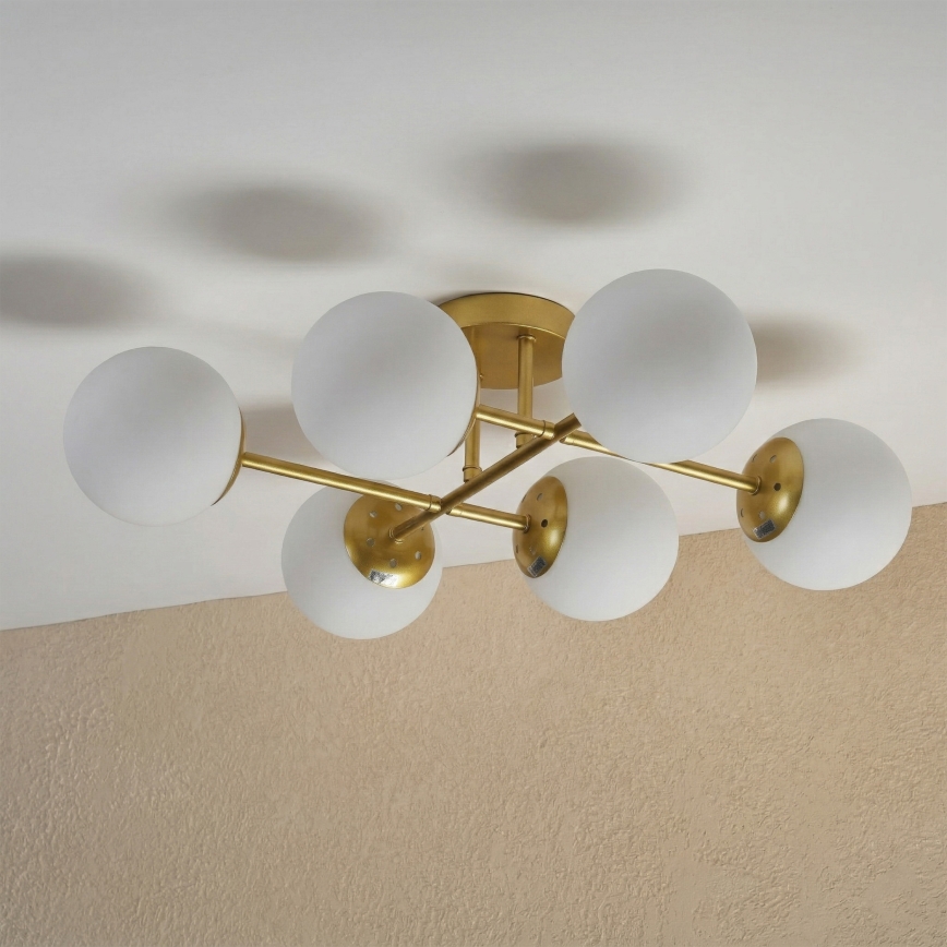 Brilagi - Plafondlampa MALONY 6xE14/20W/230V guld