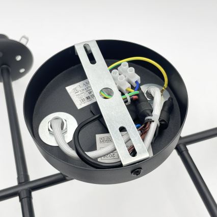 Brilagi - Plafondlampa MALONY 6xE14/20W/230V svart