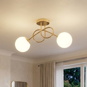 BRILAGI - Plafondlampa MILO 2xE27/60W/230V i guld