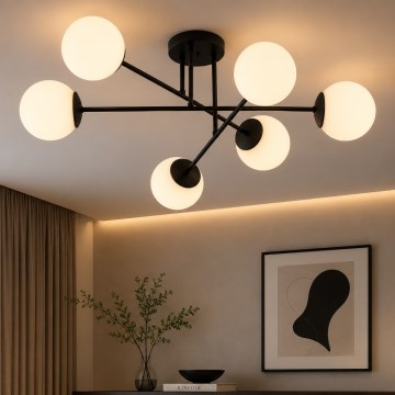 BRILAGI - Plafondlampa MILO 6xE27/60W/230V svart
