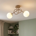 BRILAGI - Plafondlampa MILO ECRU 2xE27/60W/230V beige/guld