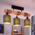 BRILAGI - Plafondlampa NUBILA 3xE27/60W/230V furu/grön
