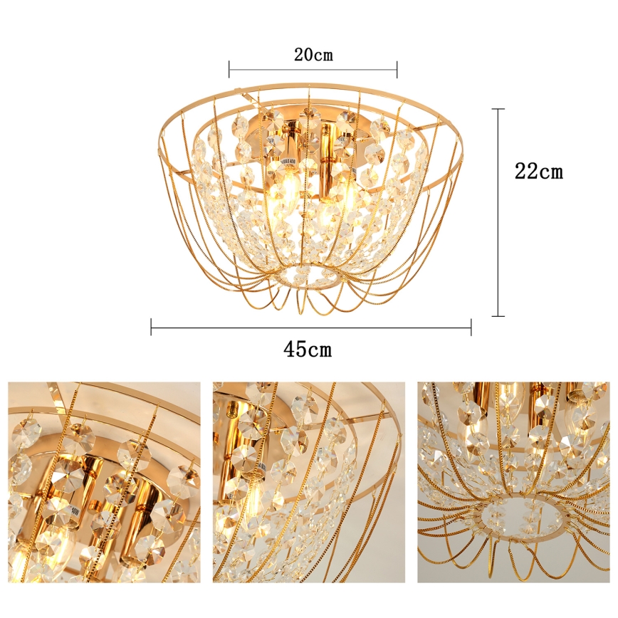 Brilagi - Plafondlampa VASTERAS 4xE14/40W/230V Ø 45 cm