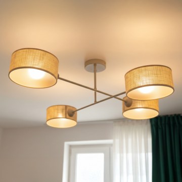 Brilagi - Plafondlampa VIRGO 4xE14/40W/230V beige/guld