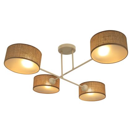 Brilagi - Plafondlampa VIRGO 4xE14/40W/230V beige/guld